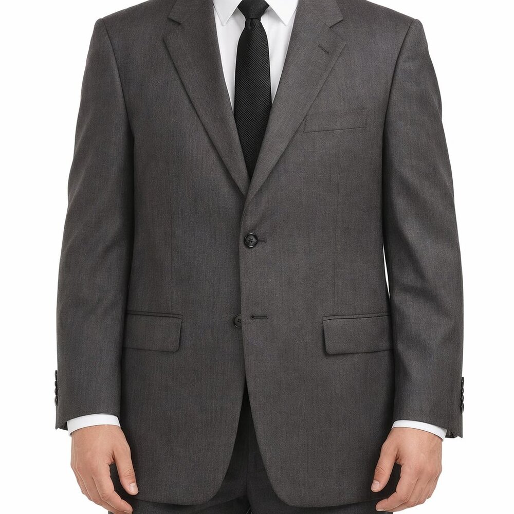 100% Wool Joseph & Feiss Bluish Charcoal Blazer Size 44R